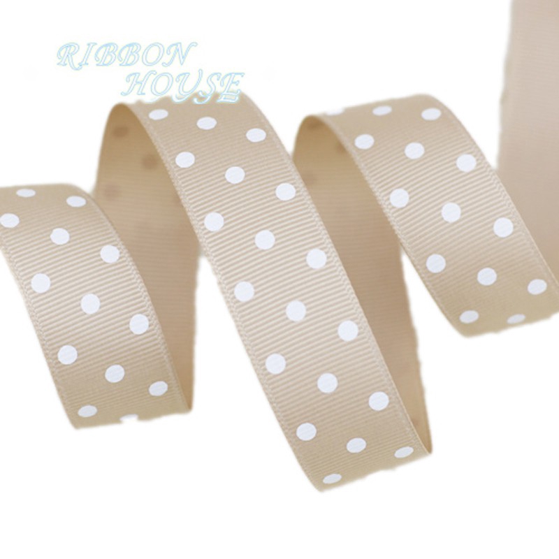 Dây Ruy Băng Họa Tiết Chấm Bi 10 Yard (25/38mm)