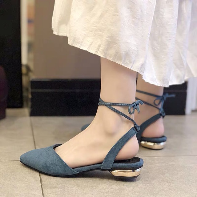 (Sẵn đen 36) Giày búp bê nữ quai cổ