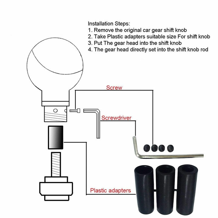 Tay nắm cần số ô tô bọc da MOMO-1