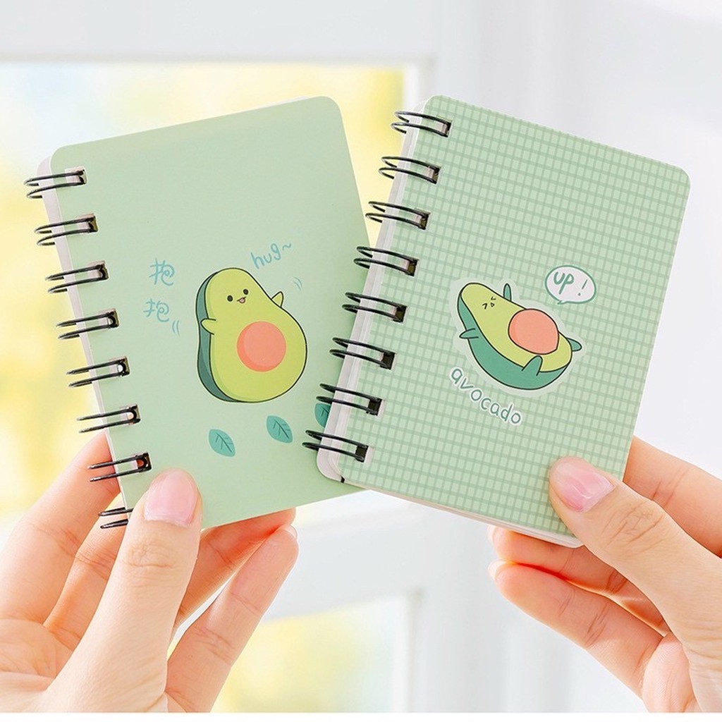 Sổ gáy lò xo bé BƠ dễ thương mini cầm tay - ghi note siêu tiện lợi