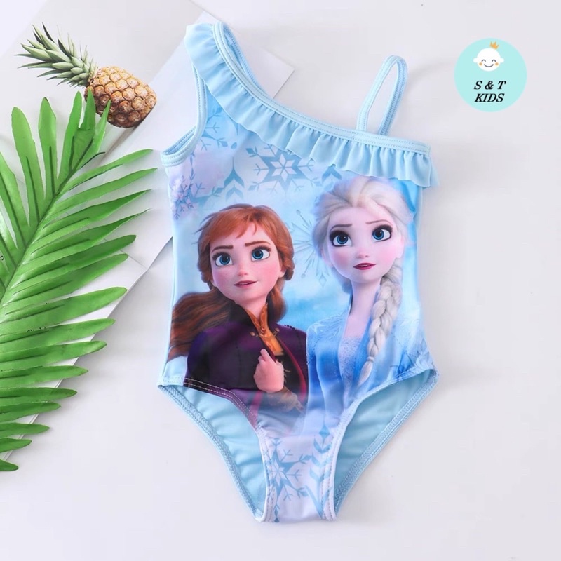 Đồ bơi liền thân hình elsa cho bé gái (7-17kg)