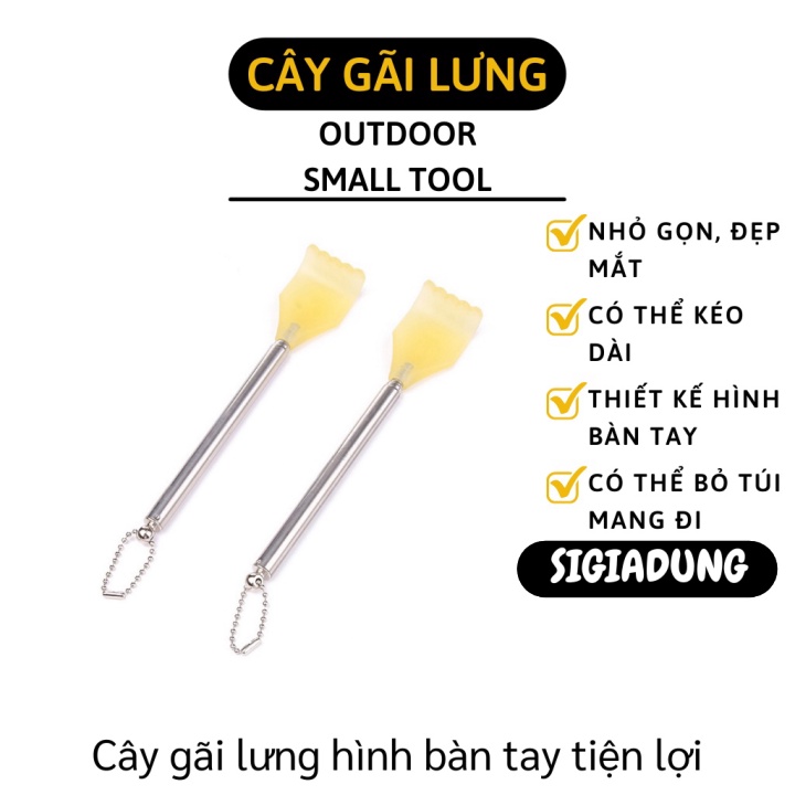 [SGD] Cây Gãi Lưng - Dụng Cụ Gãi Ngứa Inox Kéo Dài Và Rút Gọn Hình Bàn Tay Tiện Dụng 8426