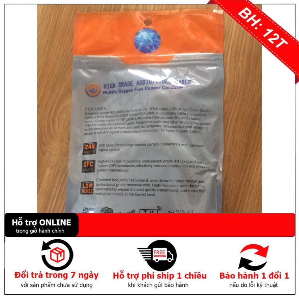 [BH12TH] DÂY LOA 1 ĐẦU 3.5 RA 2 ĐẦU AV 1.8M