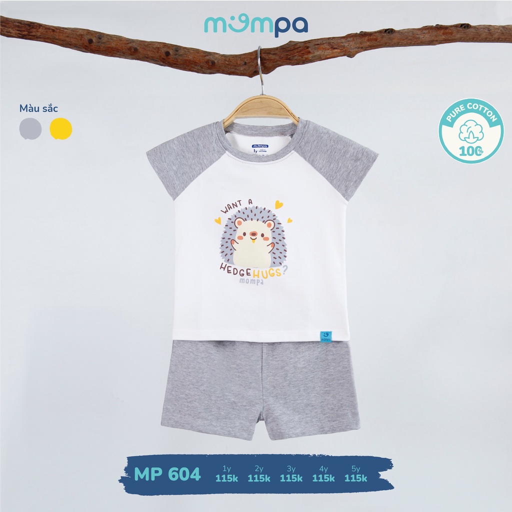 Bộ quần áo cho bé cộc tay Jaclan từ thương hiệu Mompa đủ size từ 1-5 tuổi MP604