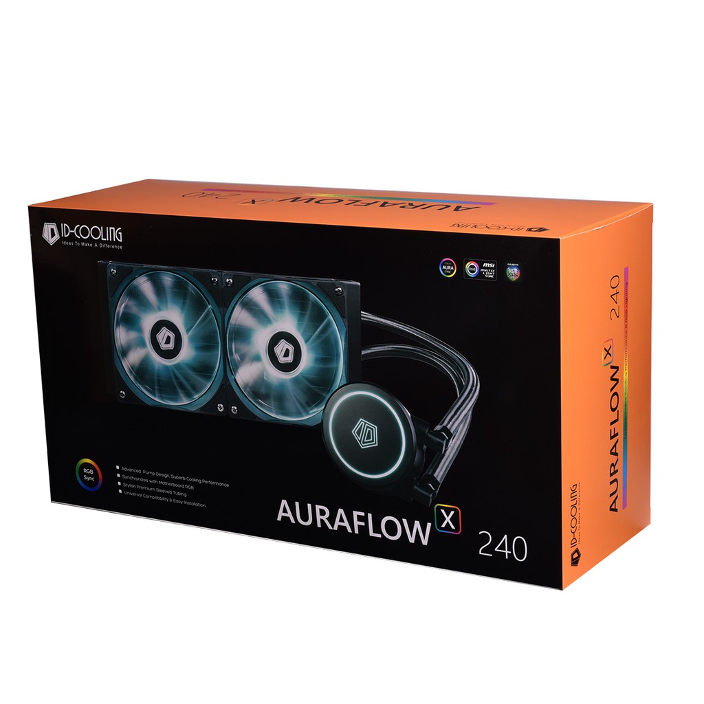 Tản Nhiệt Nước CPU ID-COOLING AURAFLOW X 240 RGB ( Mới, Chính Hãng, Thùy Minh phân phối )