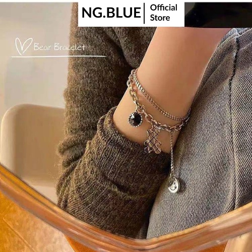 Vòng tay hình gấu mặt cười cho nữ (VT13).