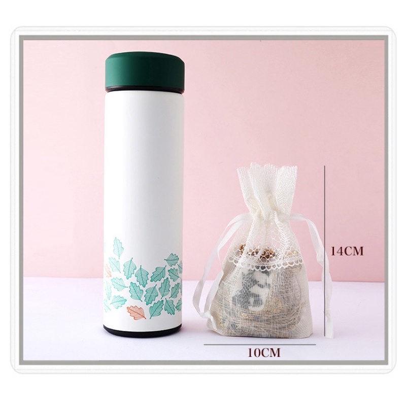 Túi dây rút vải sợi cotton slub cao cấp, túi vải ren lông vũ