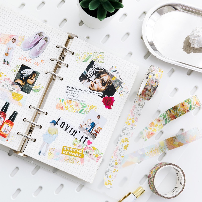 Băng Keo Màu Laser Trang Trí Sổ Tay Sáng Tạo