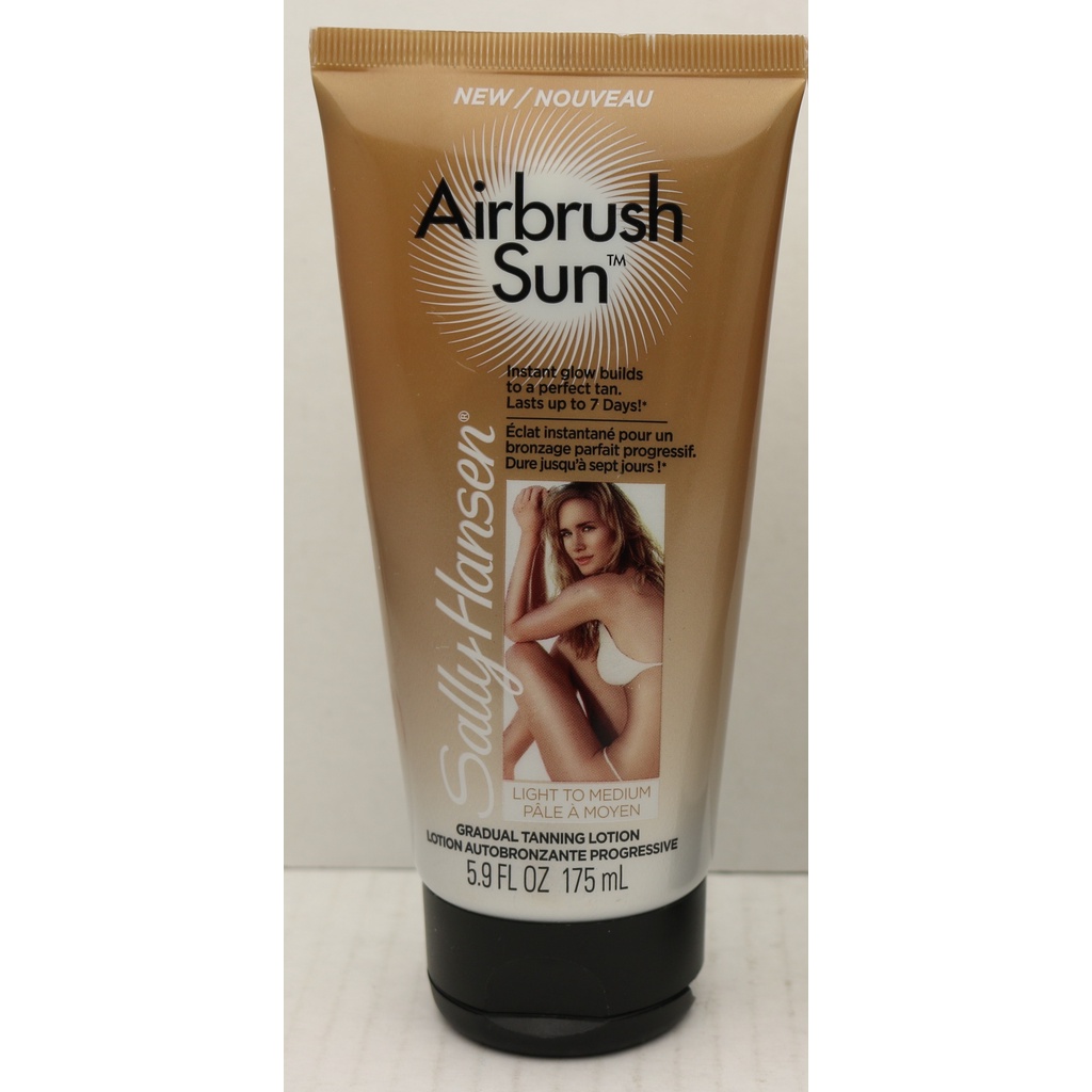 Dưỡng thể giúp rám da tạm thời Sally Hansen Airbrush Sun Gradual Tanning Lotion Medium to Tan 175ml (Mỹ)