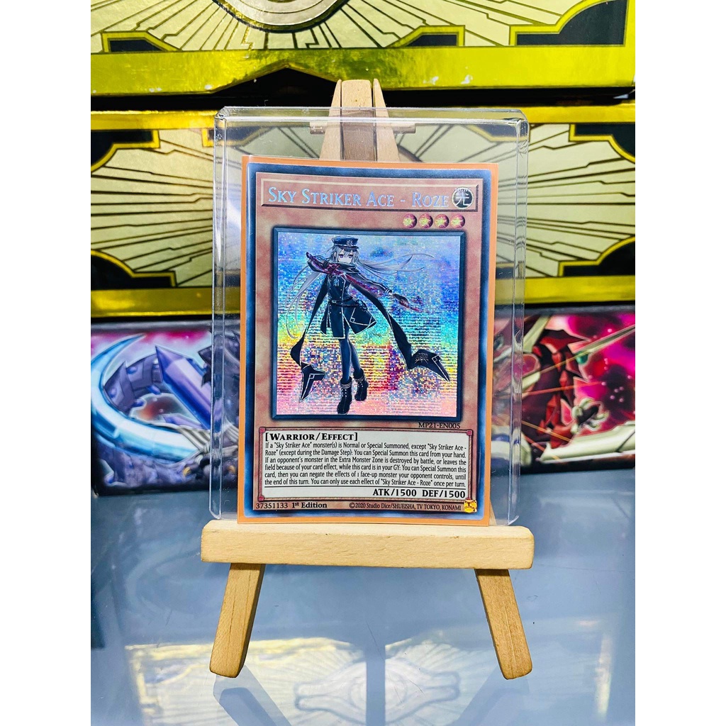 Lá bài thẻ bài Yugioh Sky Striker Ace - Roze - Prismatic Secret Rare - Tặng bọc bài nhựa bảo quản