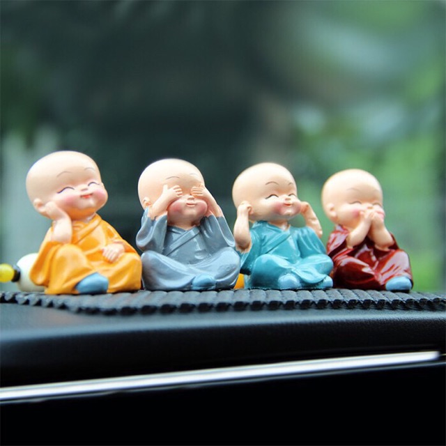 Bộ Tượng Tứ Không - Tượng Phật Phong Thủy Trang Trí (Ô tô - Văn Phòng) - goodbaby, luvamo, hanhdecal, shop mẹ xôi