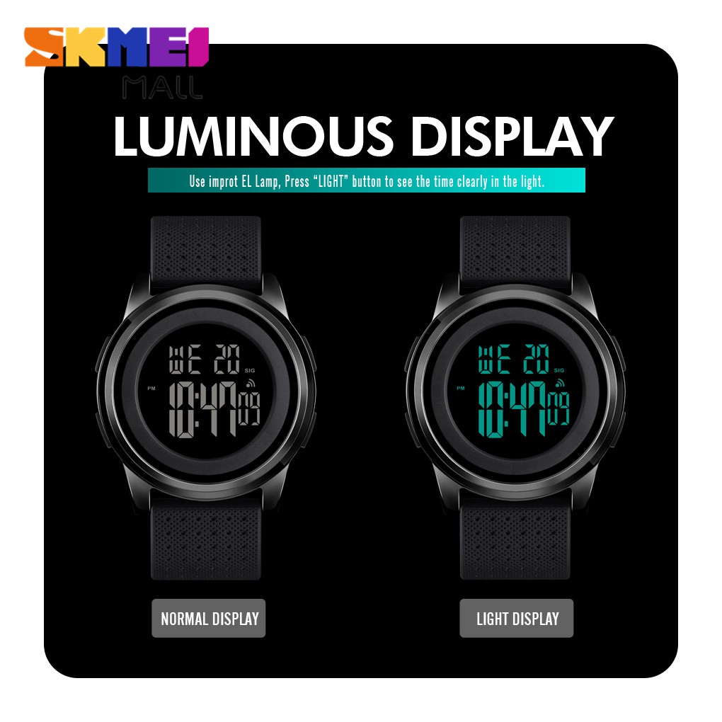 Skmei Đồng Hồ Điện Tử Đeo Tay skmei 1502 Thời Trang Nam 9mm Dây Dài 30m Chống Thấm Nước