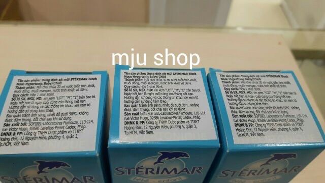 [CHÍNH HÃNG) Xịt muối biển Sterimar Baby (50ml)