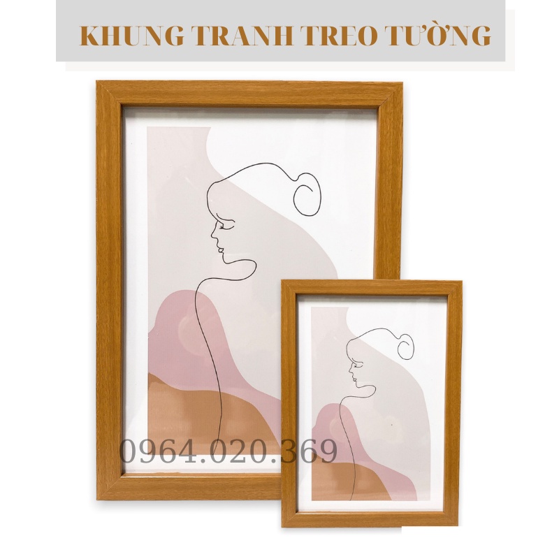 Khung tranh treo tường các kích thước - Tặng kèm đinh, móc - Bảo hành gãy vỡ