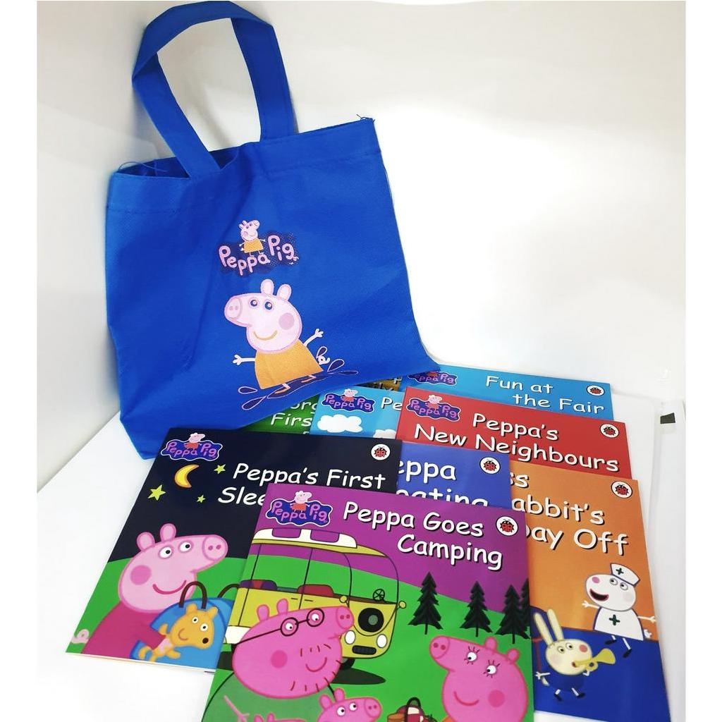 Sách - Peppa Pig - bộ 10 cuốn tặng túi vải