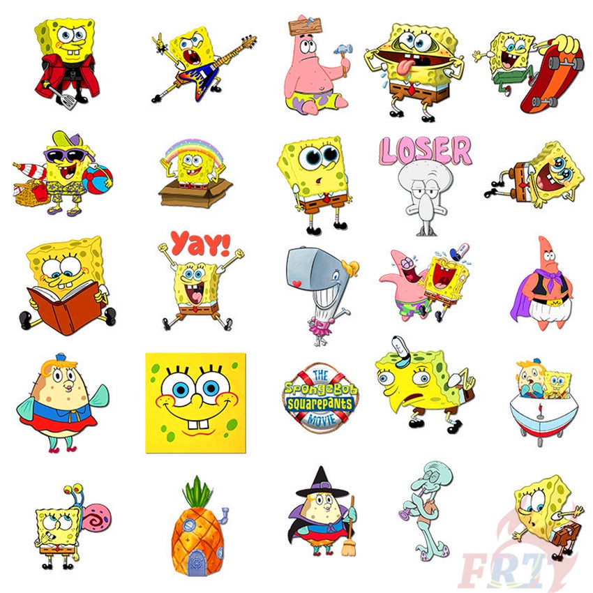 ❉ SpongeBob SquarePants - Series 01 Cartoon TV Shows Stickers ❉ 50Pcs/Set DIY Fashion Doodle Decals Stickers