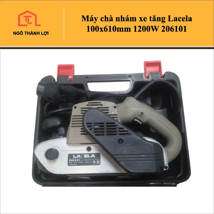 Máy chà nhám xe tăng Lacela 100x610mm 1200W 206101 - Máy chà nhám băng Lacela