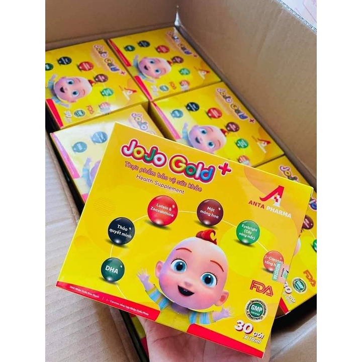 Siro JoJo Gold+ 3 in 1 giúp bé Bổ mắt - Ăn Ngon - Tăng cường DHA