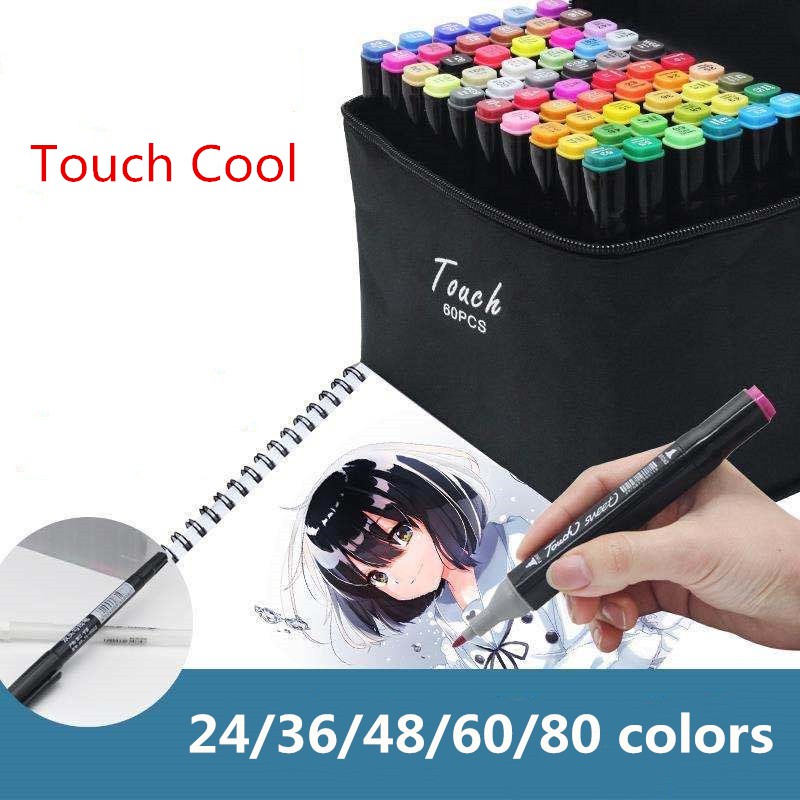 Bút màu Túi Vải Bộ 30/60/80 màu,vẽ anime phong cảnh