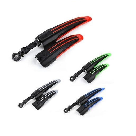Chắn bùn xe đạp - Màu đỏ đen - Bộ 2 tấm