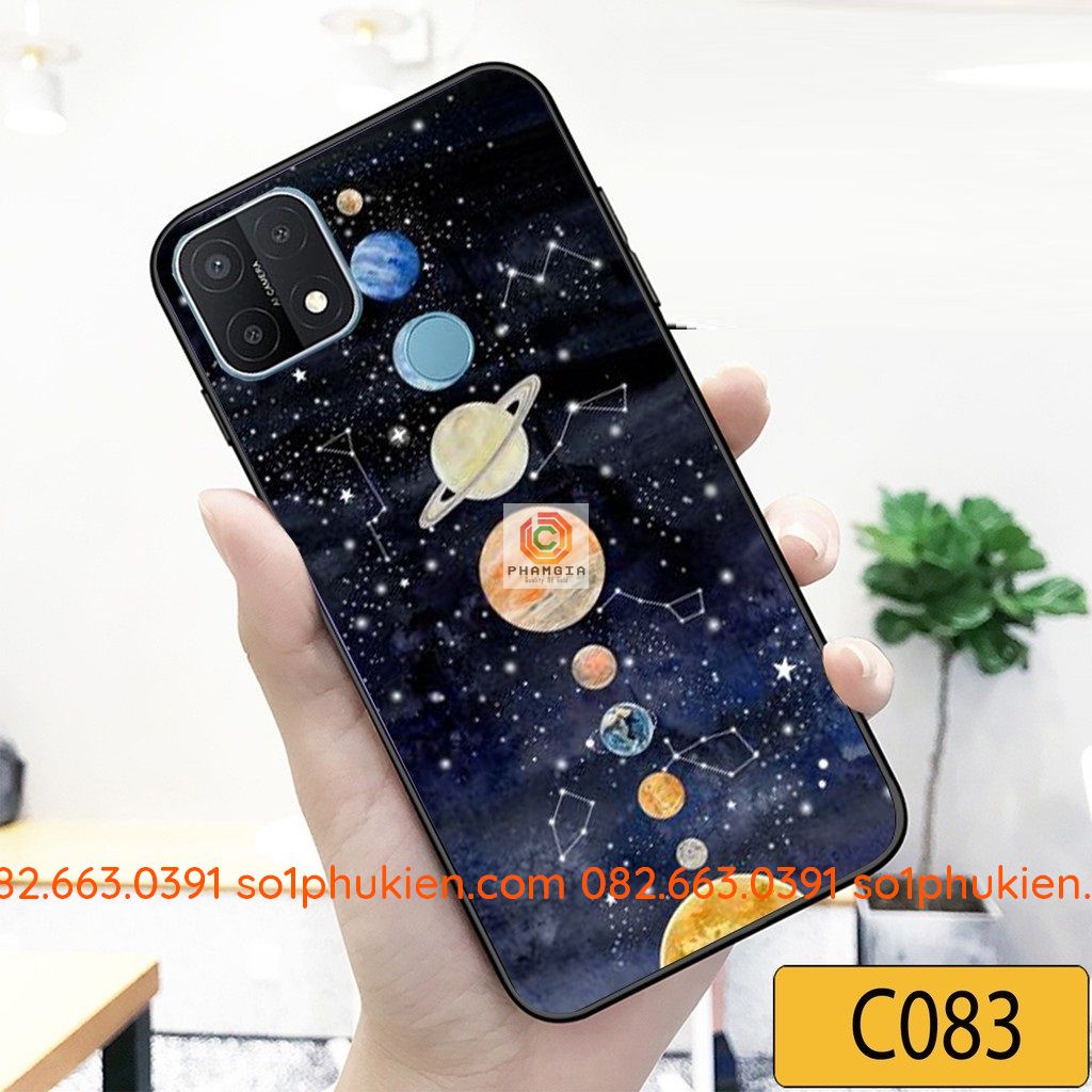 Ốp lưng tráng gương 3D Oppo A15 hình vũ trụ siêu dễ thương