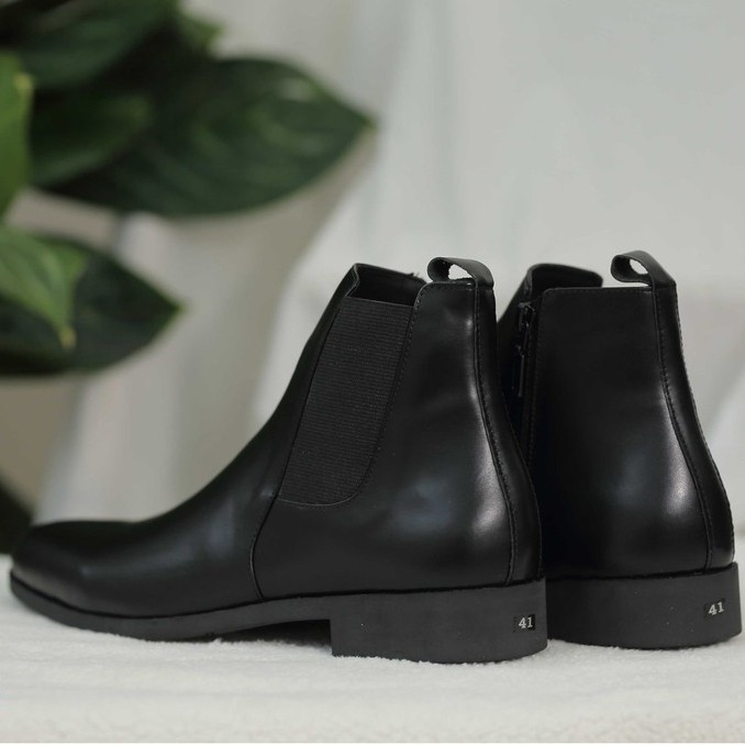 Chelsea Boots khóa - Giày Chelsea Boots da bò - Giày cao cổ nam tăng chiều cao, zip boots khóa dễ sử dụng đế cao su đúc | BigBuy360 - bigbuy360.vn