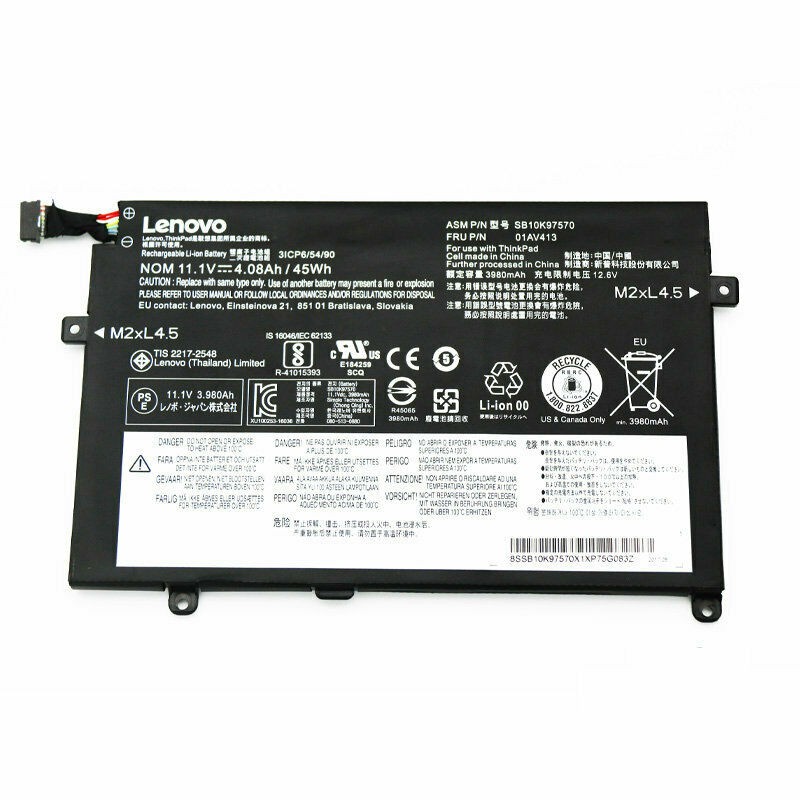 Pin laptop Lenovo ThinkPad E470 E470C E475  01AV411 01AV412 01AV413 SB10K97568 SB10K97569 SB10K97570