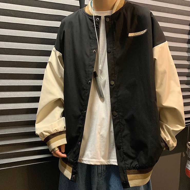 Áo Khoác Bóng Chày Ulzzang  ⚡ Áo Bomber Kaki Oversized Nam Nữ Unisex- Trẻ Trung Năng Động - Cúc Bấm