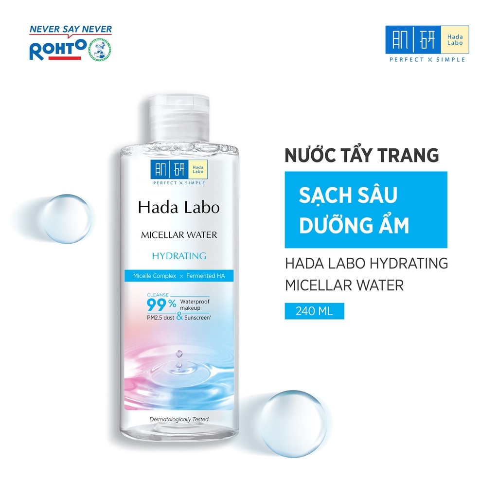 Nước Tẩy Trang Sạch Sâu Dưỡng Ẩm Hada Labo Micellar Water Hydrating 240ml