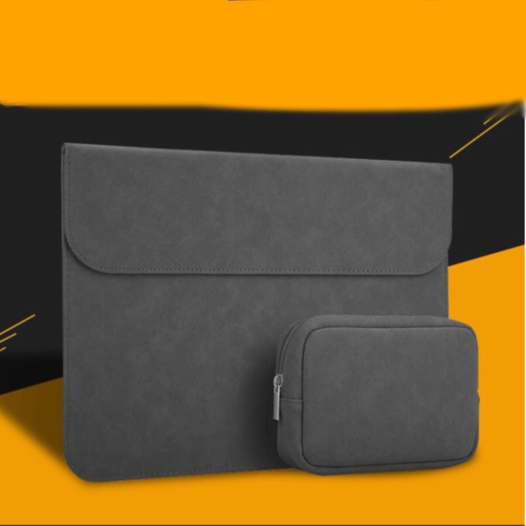 Bao da, túi, case chống sốc, chống nước cho macbook, laptop, surface kèm ví đựng sạc, chuột