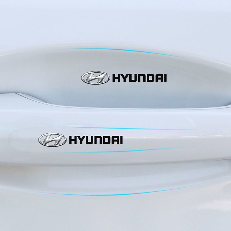 Bộ 4 Miếng Dán Bảo Vệ Tay Nắm Cửa Xe Hơi Hyundai Ioniq Hybrid Elantra Tucson Reina Santa Fe Kona Accent
