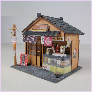 Mô hình nhà DIY Doll House Tiệm Bánh Nhật Bản Kèm Mica chống bụi, Bộ dụng cụ và Keo dán