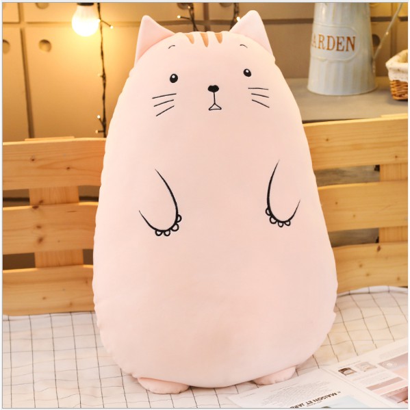 Gấu Bông Ôm Hình Heo, Mèo, Gấu Tròn Siêu Mềm Mịn Ngộ Nghĩnh