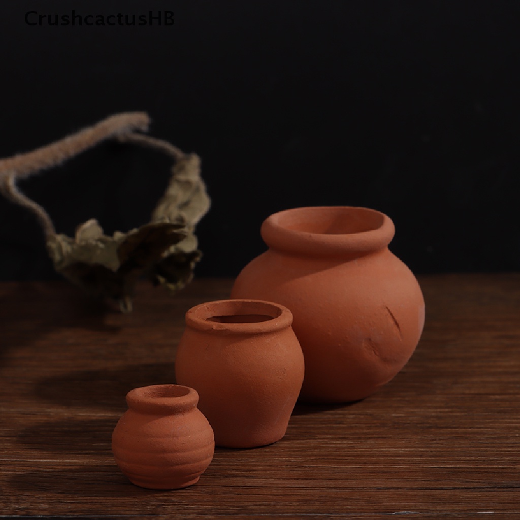 [CrushcactusHB] 1:12 Dollhouse Miniatures Decora Vase Mini Terracotta Flowers Pot DIY Dollhouse Hot Sell