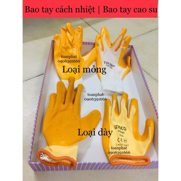 [1 đôi] Bao tay cách nhiệt-gang tay cao su Incgo và Tolsen