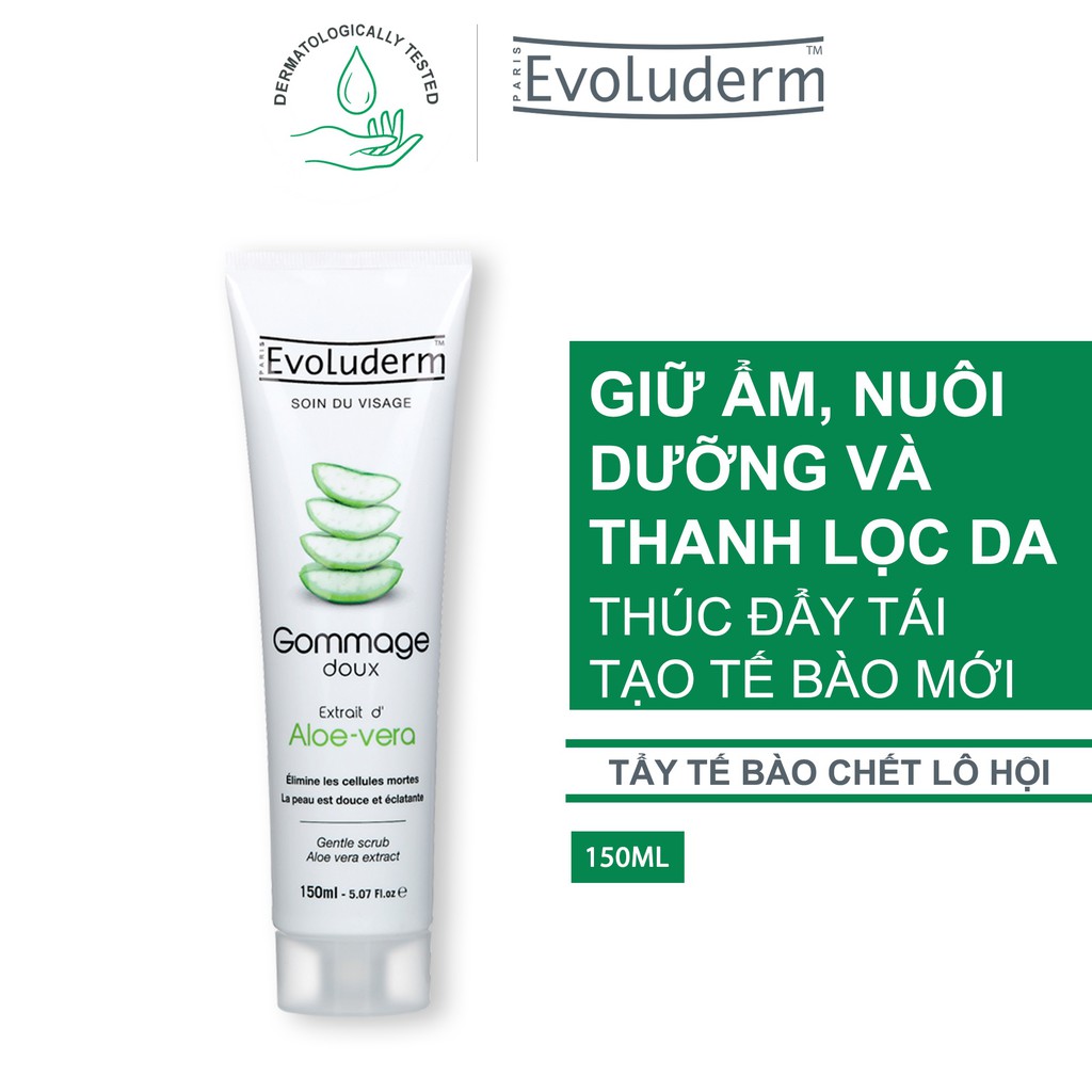 [Mã COSCOCOT3 -8% đơn 250K] Tẩy tế bào chết dành cho măt Evoluderm tinh chất Nha Đam 150ml