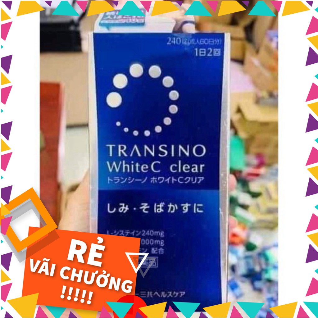 GIÁ CỰC ĐÃ TRANSINO XANH 120 Viên - Viên Uống Trị_Nám, Trắng_Da Transino White C Nhật Bản GIÁ CỰC ĐÃ