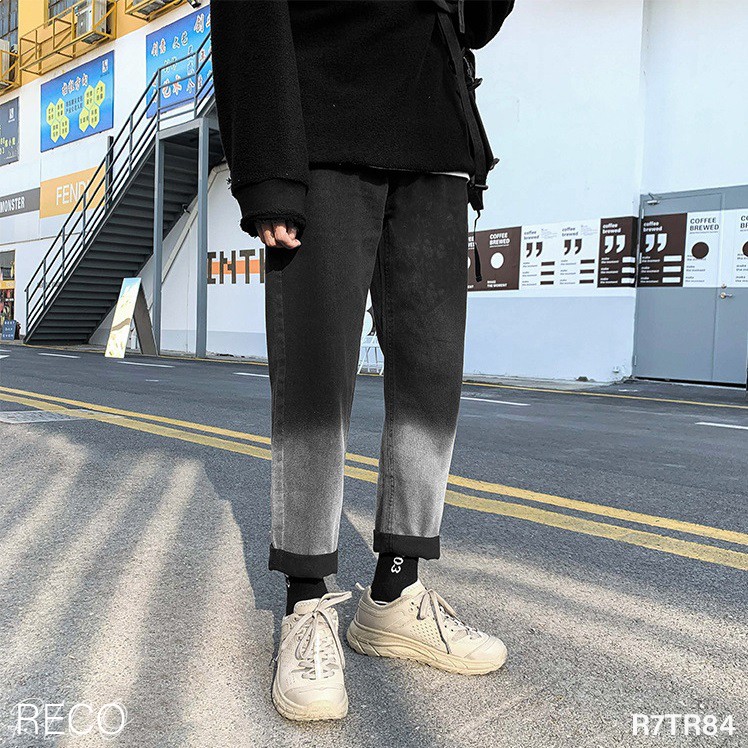 Quần jean nam Hàn Quốc cao cấp dáng rộng Trousers Loose R7TR84 Unisex