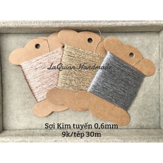 Sợi kim tuyến 0,6mm chuyên tết vòng, xâu hạt - Nguyên liệu handmade