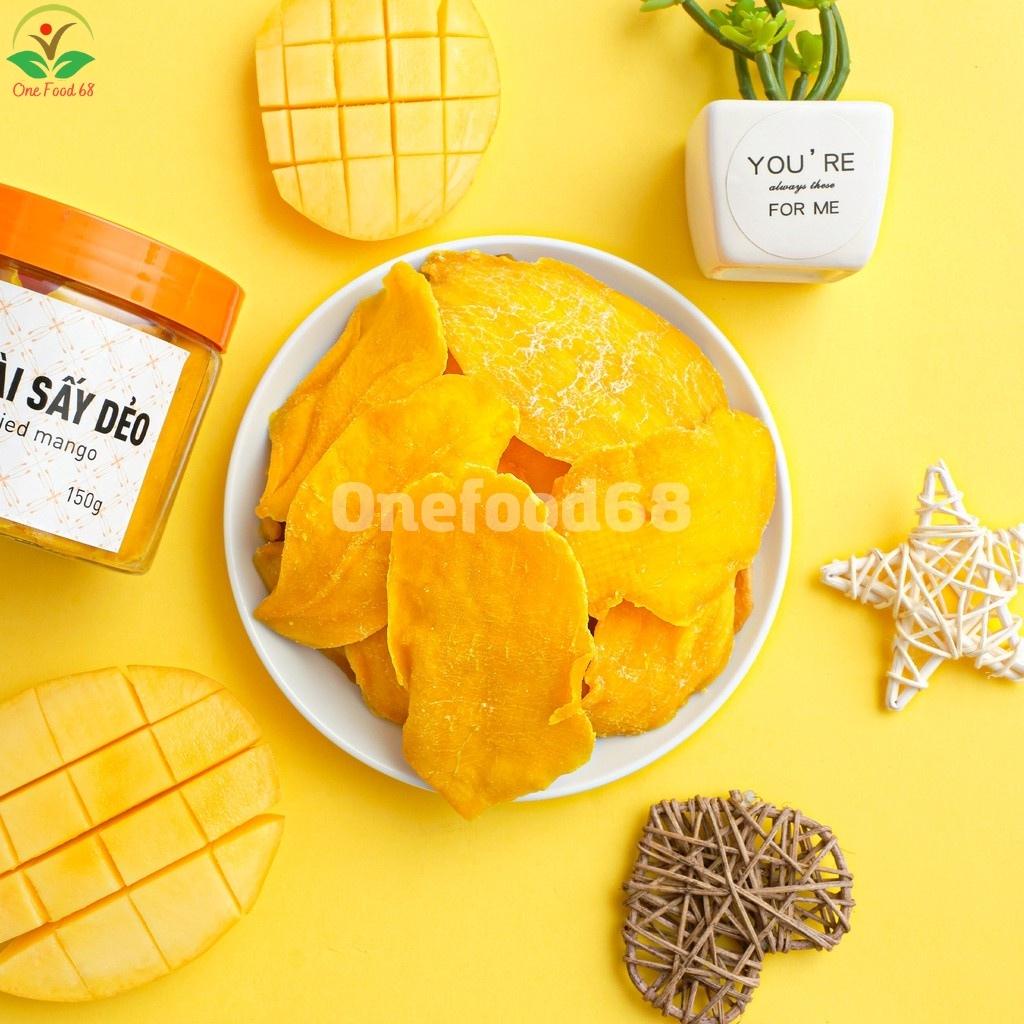 Xoài Sấy Dẻo Không Đường Hàng Nhập Khẩu Nguyên Miếng,  Trái Cây Sấy Dẻo Món Ăn Vặt Ngon Onefood68