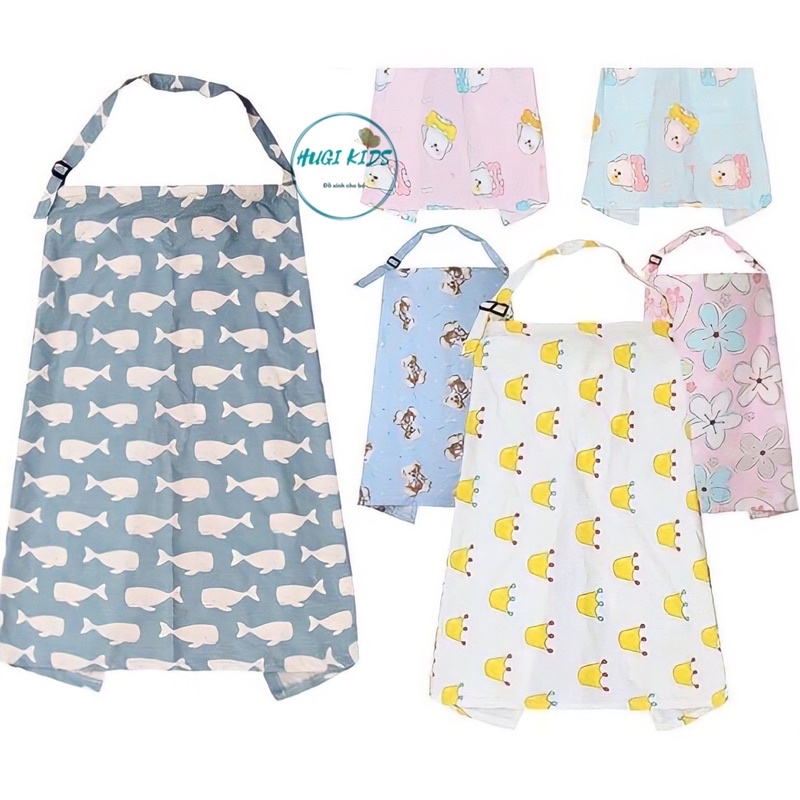 Khăn choàng che cho bé bú hoặc che nắng khi đi ra đường vải cotton thoáng mát