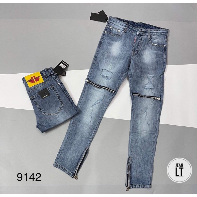 Quần bò nam Dsq khoá gối - Quần jean nam - Quần bò ống côn - Bee Shop | BigBuy360 - bigbuy360.vn