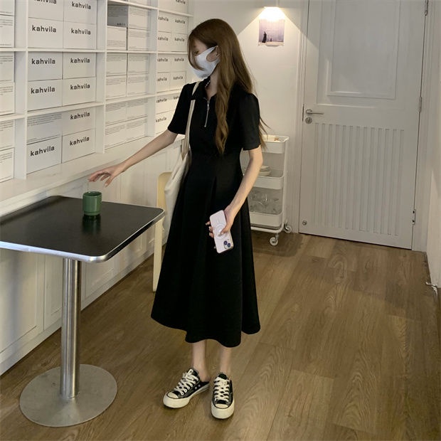 Đầm Tay Ngắn Cổ Polo Dáng Ôm Thời Trang Trẻ Trung Cho Nữ
