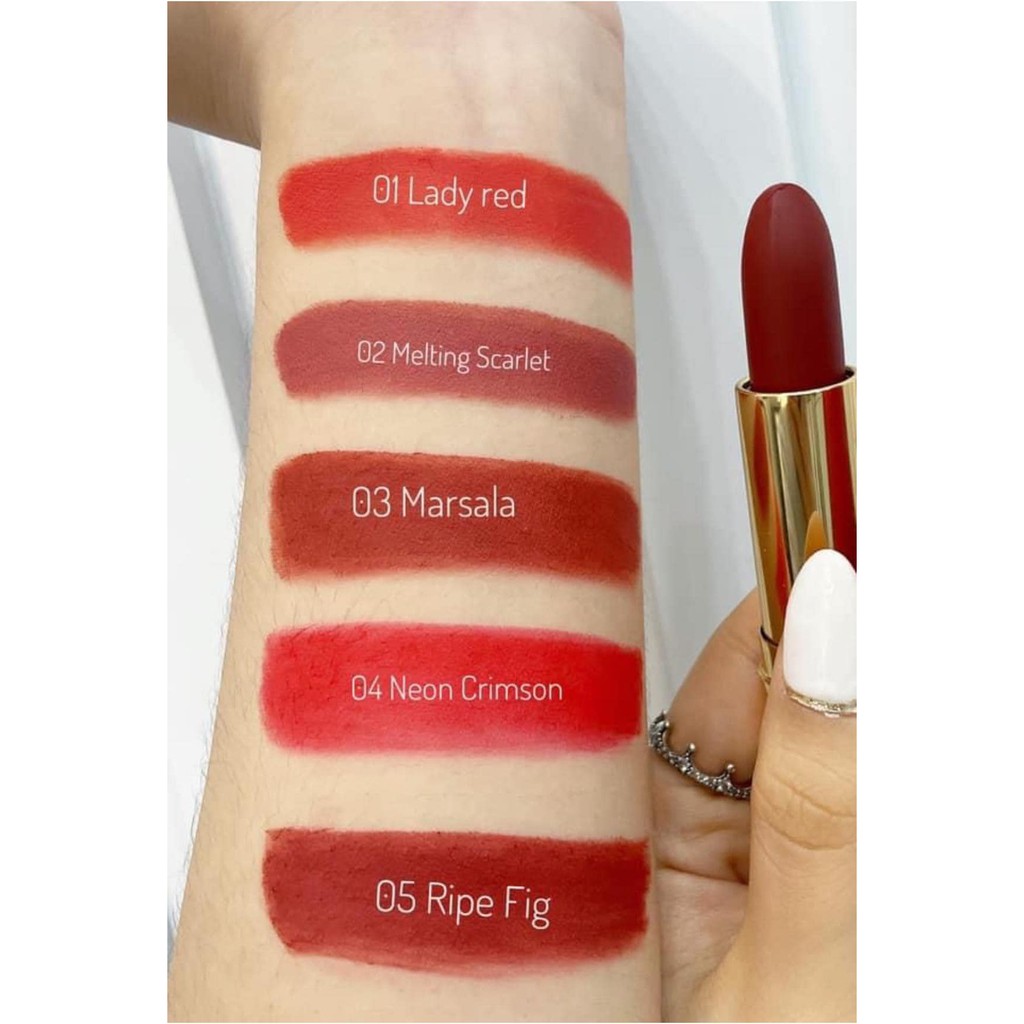 Son lì mịn Chou Chou Signature Premeir Matt Rouge Red Limited Edition