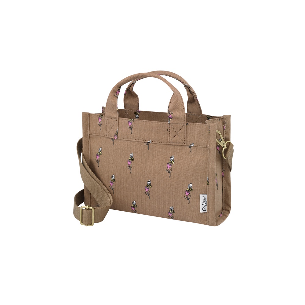 Cath Kidston - Túi đeo vai/L Sidekick Bee &amp; Heart - Bee &amp; Heart - Camel -1041378