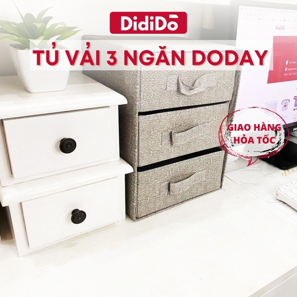 Tủ vải mini 3 ngăn Doday Hàn Quốc