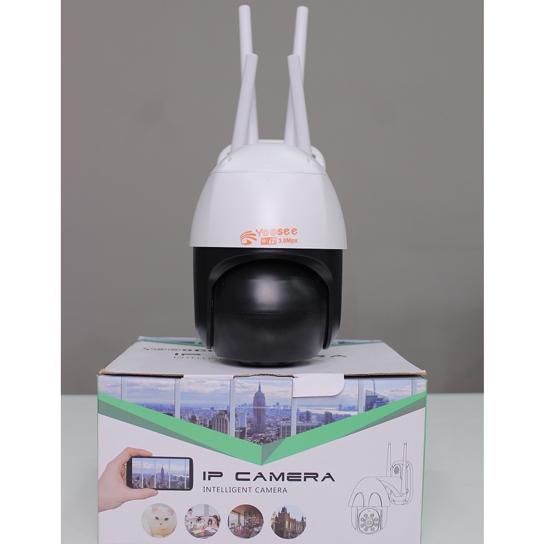 Camera IP Wifi Ngoài trời Yoosee PTZ3015 4 Râu 3.0MP FullHD+ 1536P 9 LED trợ sáng, 6 LED hồng ngoại (Trắng)