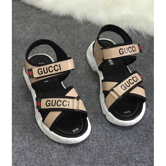 Giày sandal bản dây chéo đế xuồng quai chữ GCI đi học đi chơi