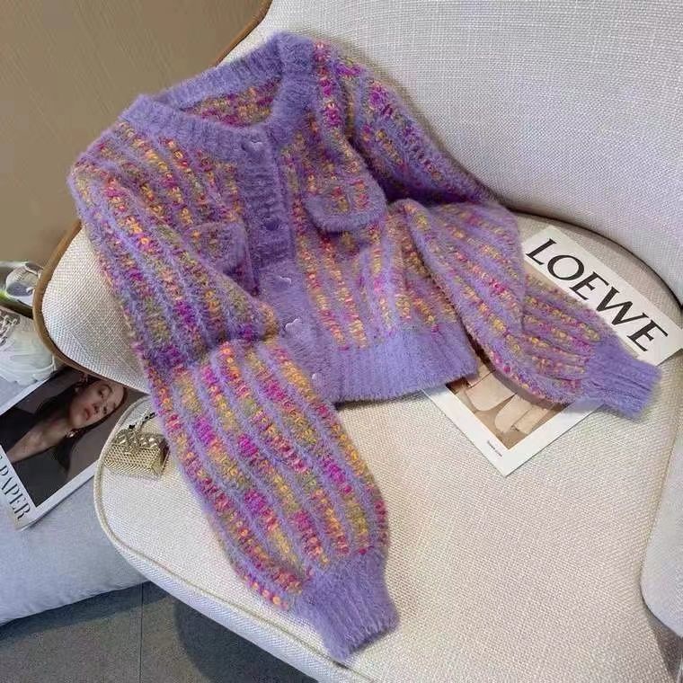 Áo Sweater Dệt Kim Dáng Ngắn Thời Trang Cho Nữ