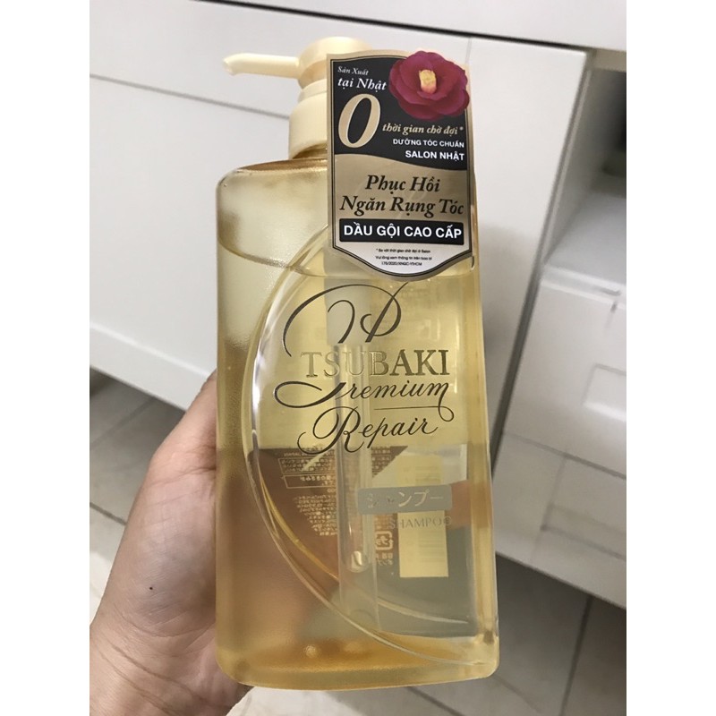Bộ đôi gội xả Phục hồi ngăn rụng tóc Premium Repair Tsubaki 490ml/chai | BigBuy360 - bigbuy360.vn